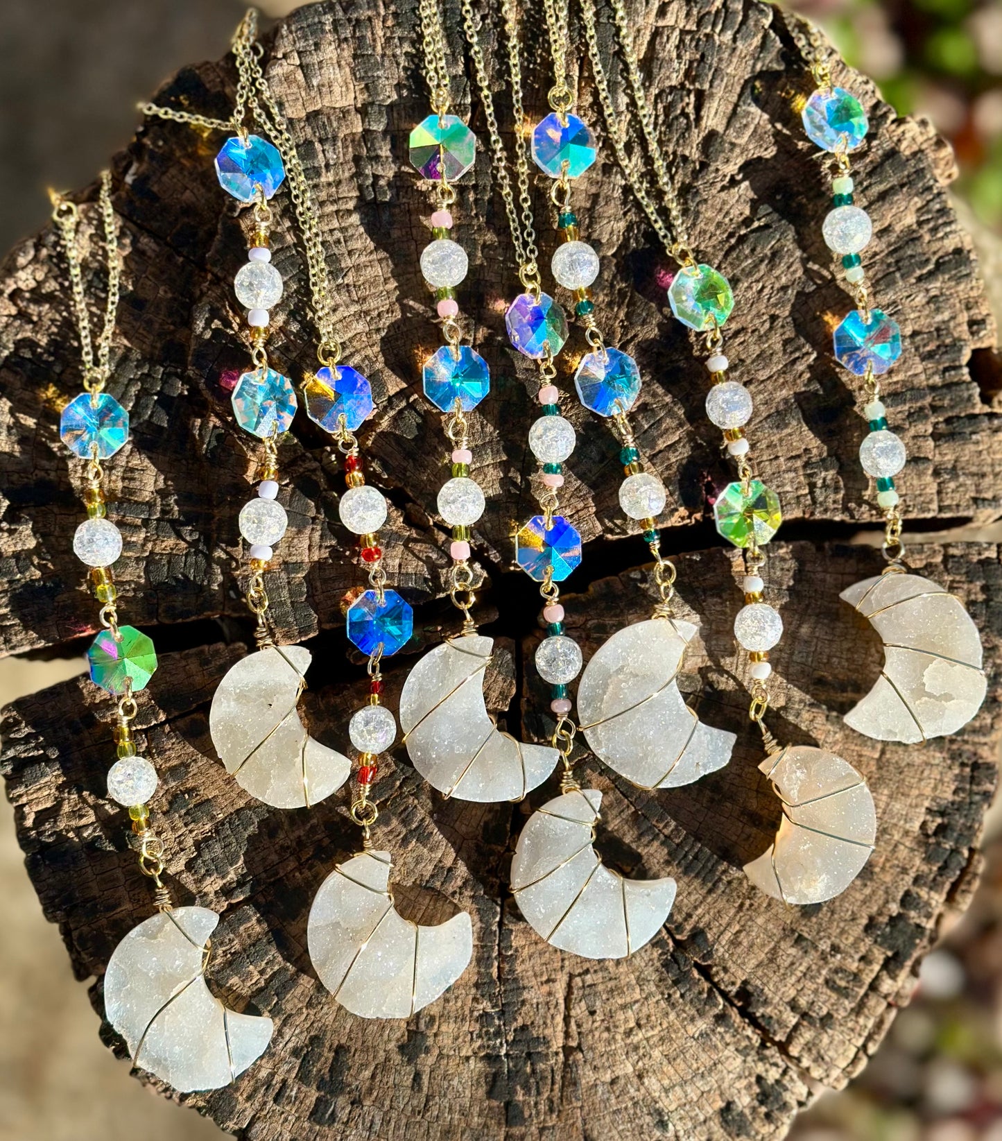 Druzy Moon Sun Catcher