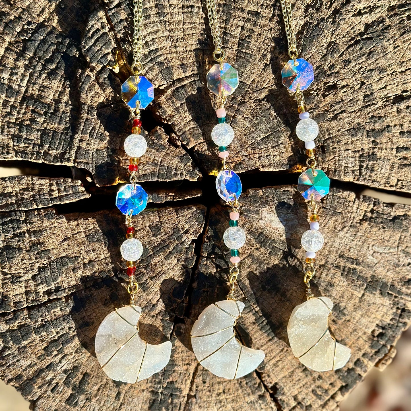 Druzy Moon Sun Catcher