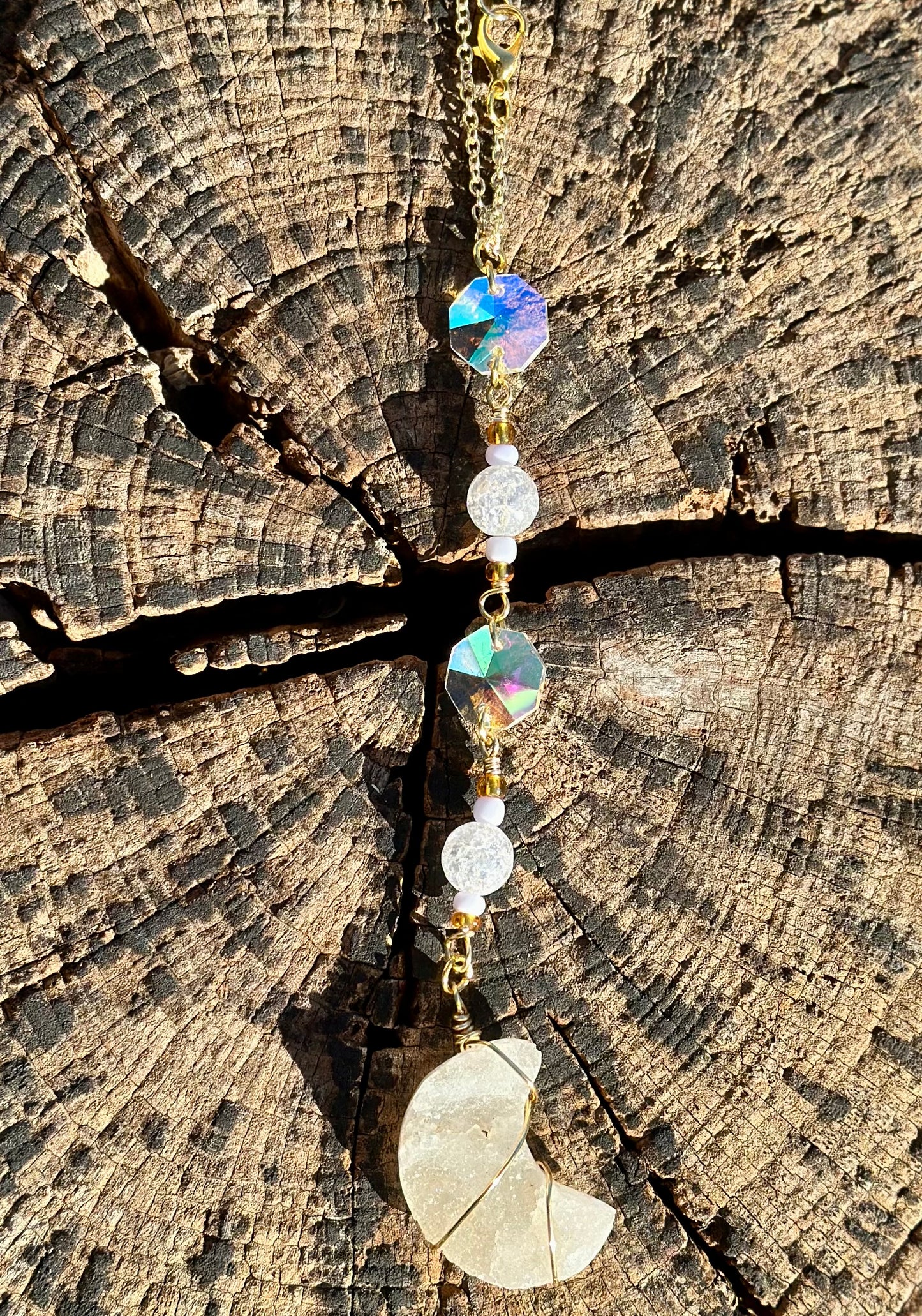 Druzy Moon Sun Catcher