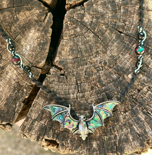 Abalone Bat Necklace