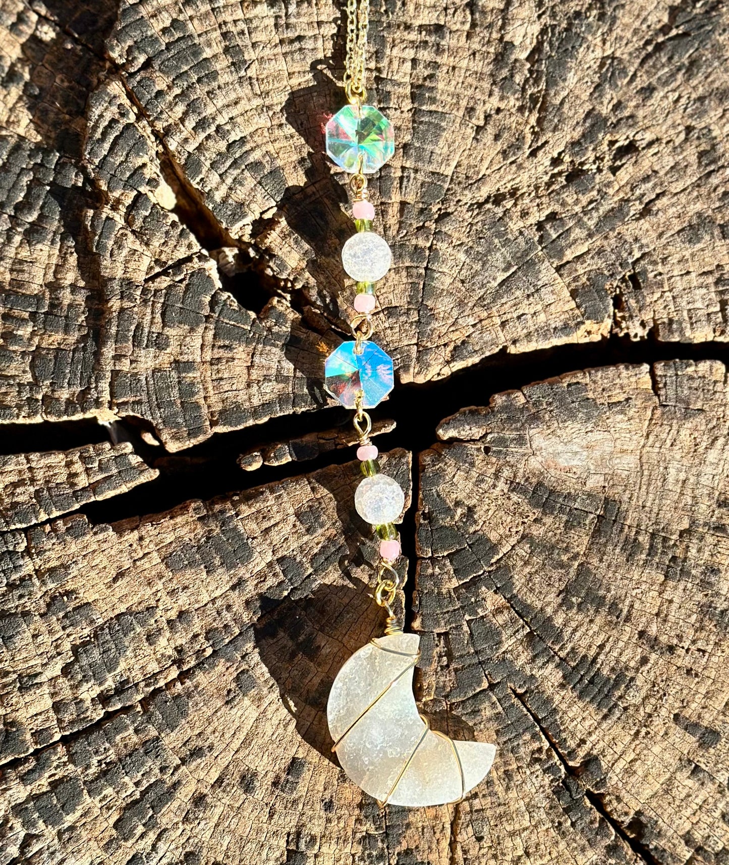 Druzy Moon Sun Catcher